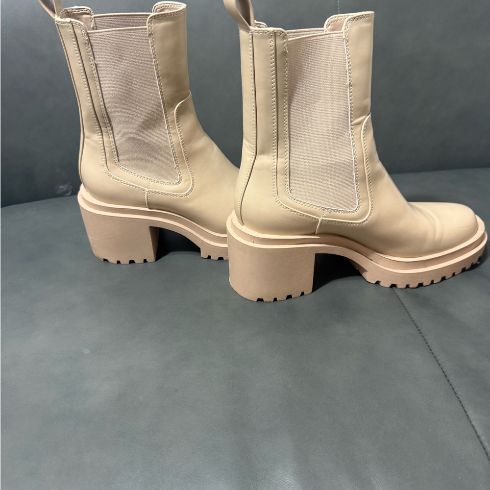 Zara Cream Platform  Boots